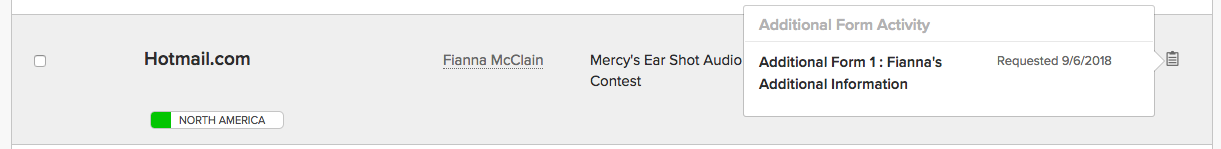 What the unique name looks like in the submission list-view on the organization-side
