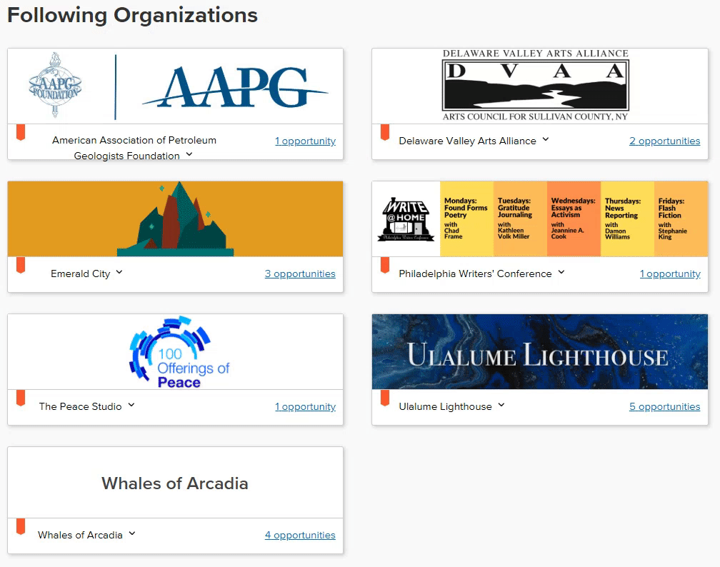 following organizations